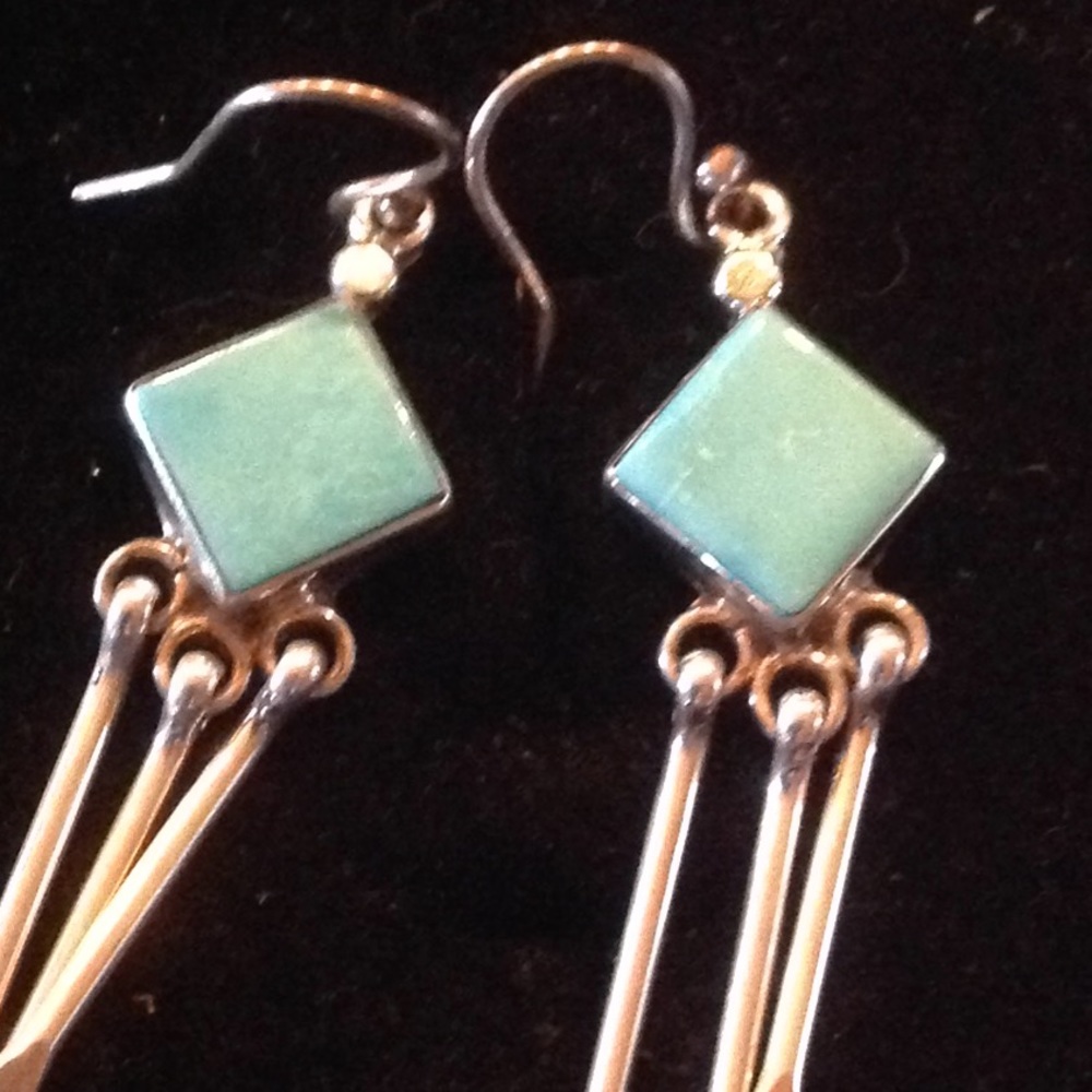 Turquoise earrings - Picture 2 of 2